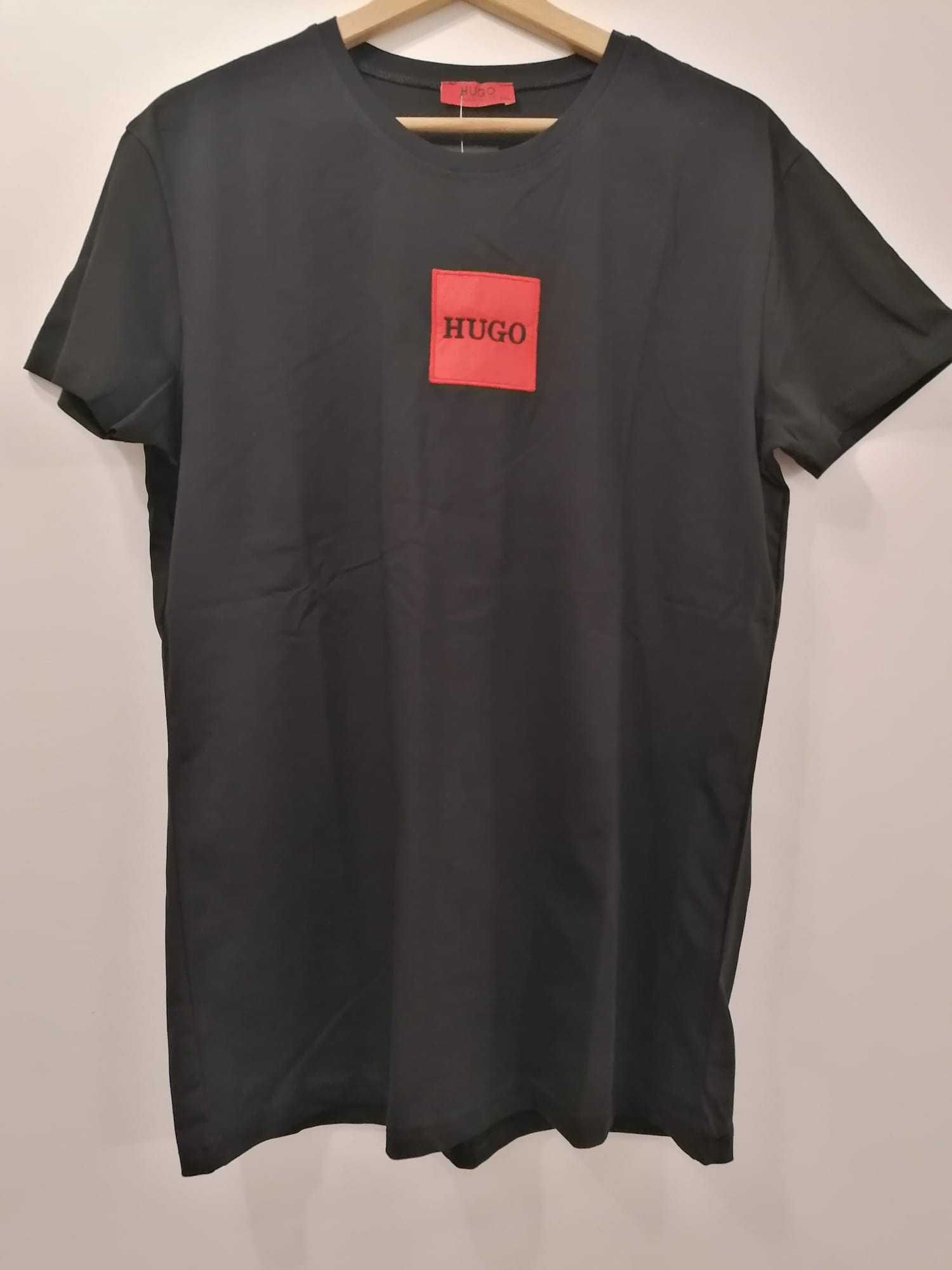 Tricou Hugo Boss, Imprimeu Cusut, Calitate Premium, Alb sau Negru