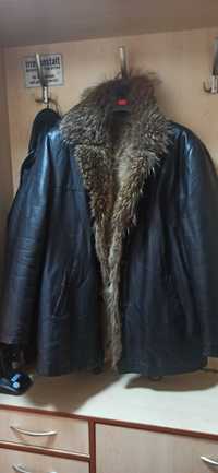 Дубленка- куртка- полушубок на волчьем меху