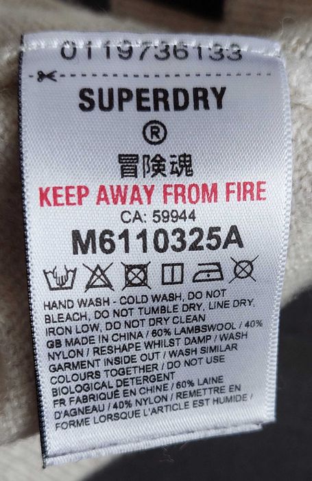 Superdry Harlo Crewneck Sweater Пуловер Светло бежов XL Като Нов