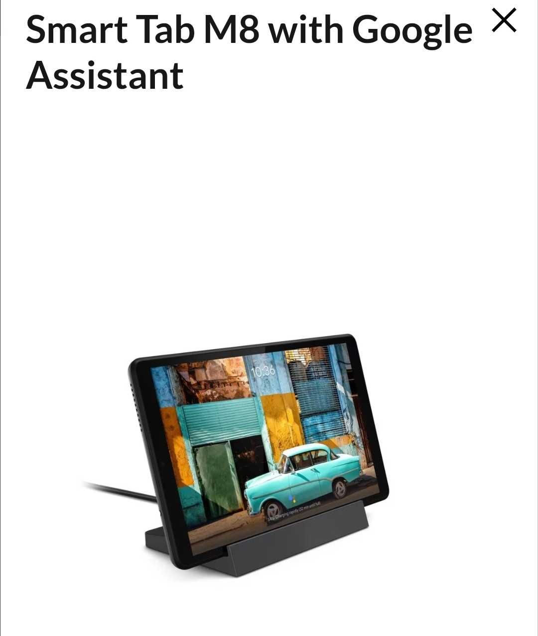 Таблет Lenovo tab 8 M със зарядно станция и сим карта