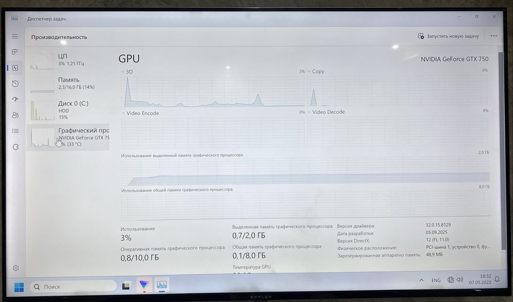 Gtx 750 оперативка 16гб