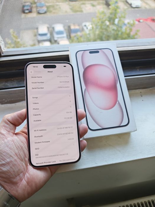 iPhone 15 Plus Rose 128GB Stare foarte buna totul original liber retea