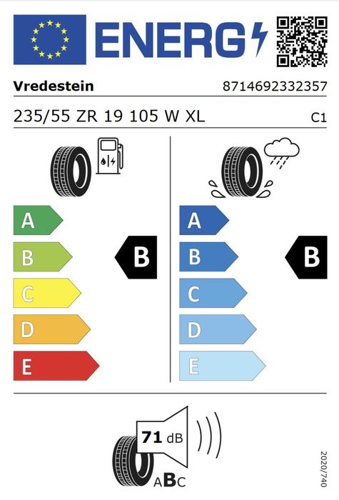set 4 anvelope de vara Vredestein Ultrac Satin XL 235/55 R19 105W