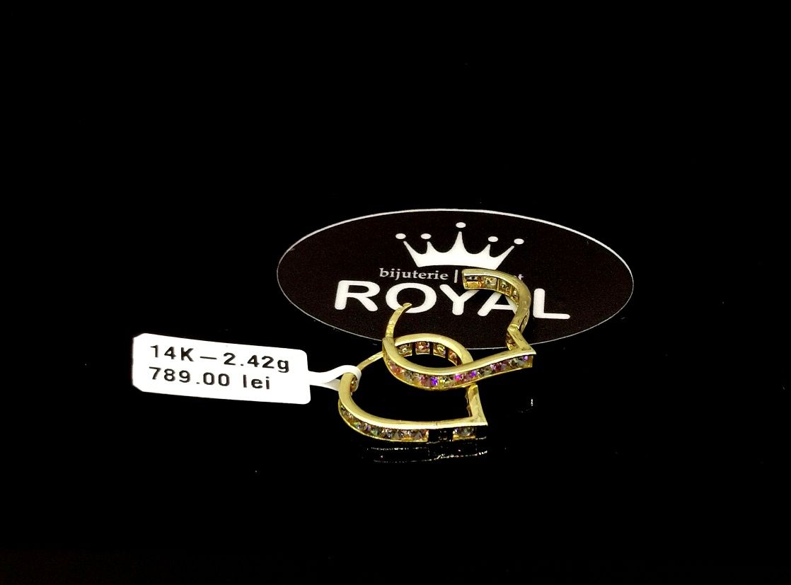 Bijuteria Royal cercei din aur 14k 2.42 gr