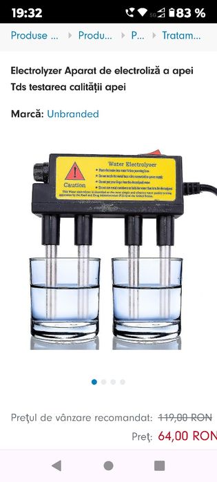 Tds metru și electrolizor testare apa