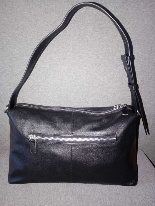 Чанта дамска. Естествена кожа. Черен.