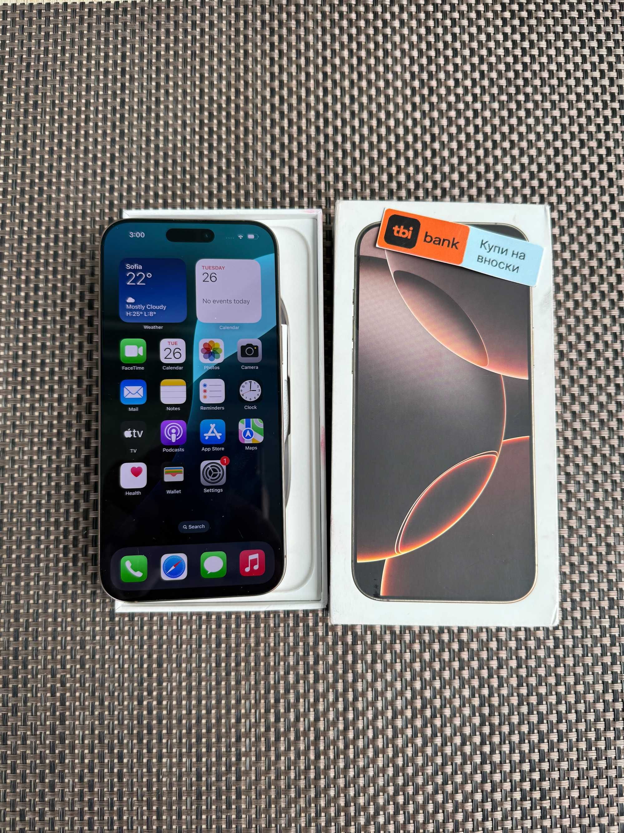 512gb! НОВ! iPhone 16 Pro MAX Лизинг от 84лв/м Desert Titanium златен