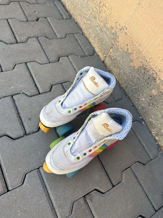 Patine cu rotile Rookie Forever Rainbow White