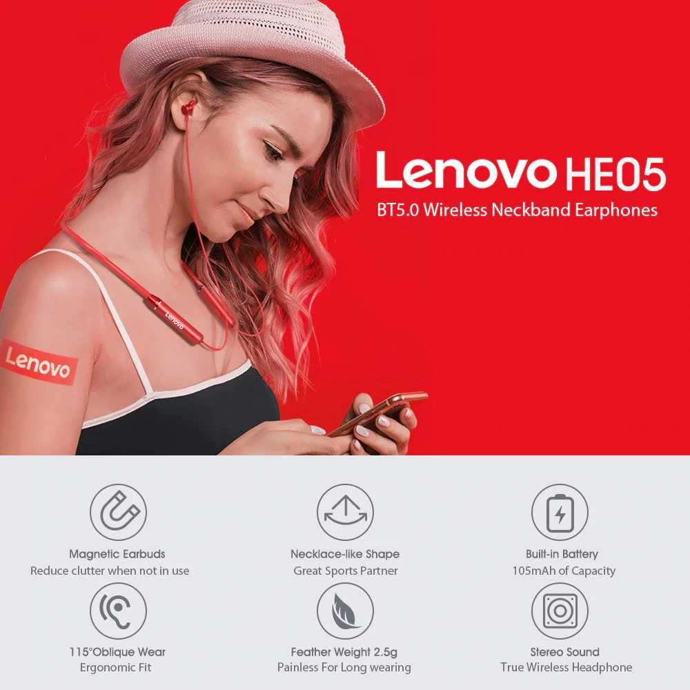 Casti Bluetooth Lenovo Pro
