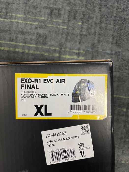 Мото Каска SCORPION EXO-R1 EVO AIR FINAL Gray-White XL 61-62см.