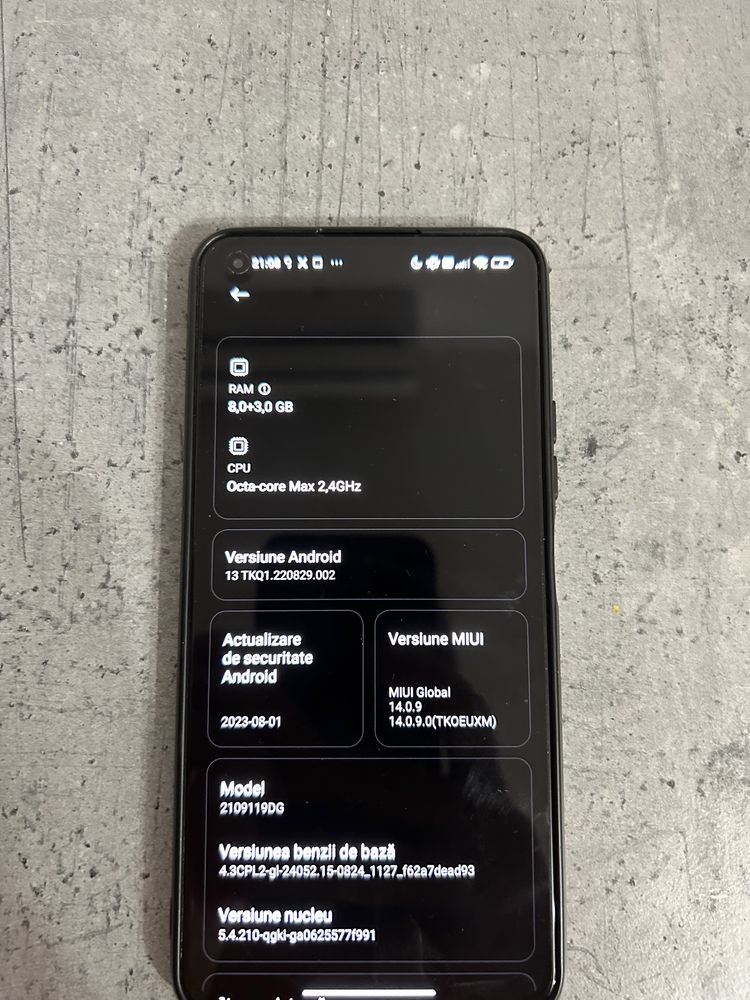 Xiaomi mi 11 lite 5G NE cu încărcător original și 3 huse