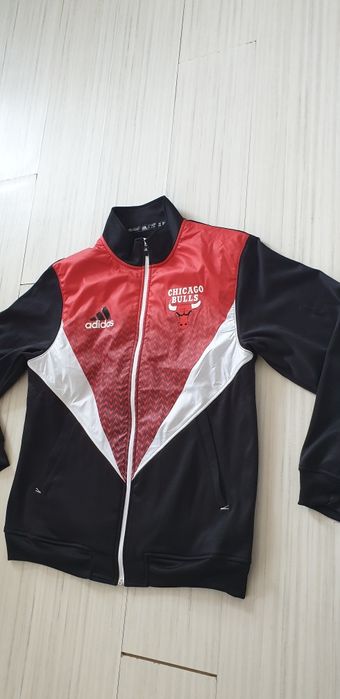 Adidas Chicago Bulls Mens Full Zip Sz L НОВО! ОРИГИНАЛ! Мъжко Горнище!