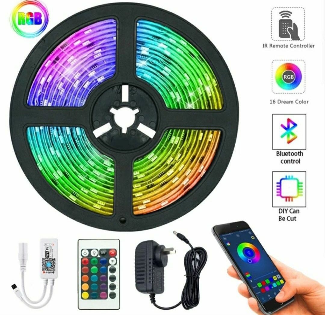 Светодиодная лента RGB lent SMD 5050 с Bluetooth 20 м.