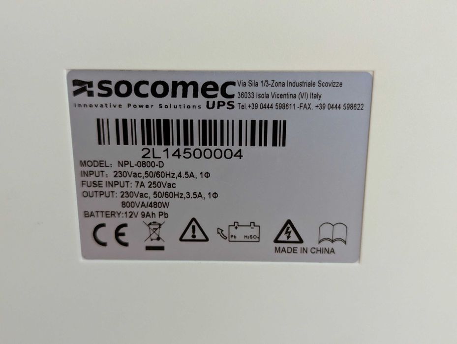 UPS Socomec Netys PL 800VA, cu management