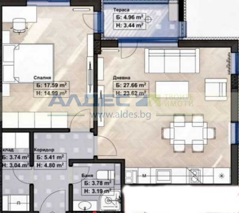 Продава се Двустаен апартамент в София, Връбница 1 - 64 кв.м за 1800 €/кв.м - Снимка #3