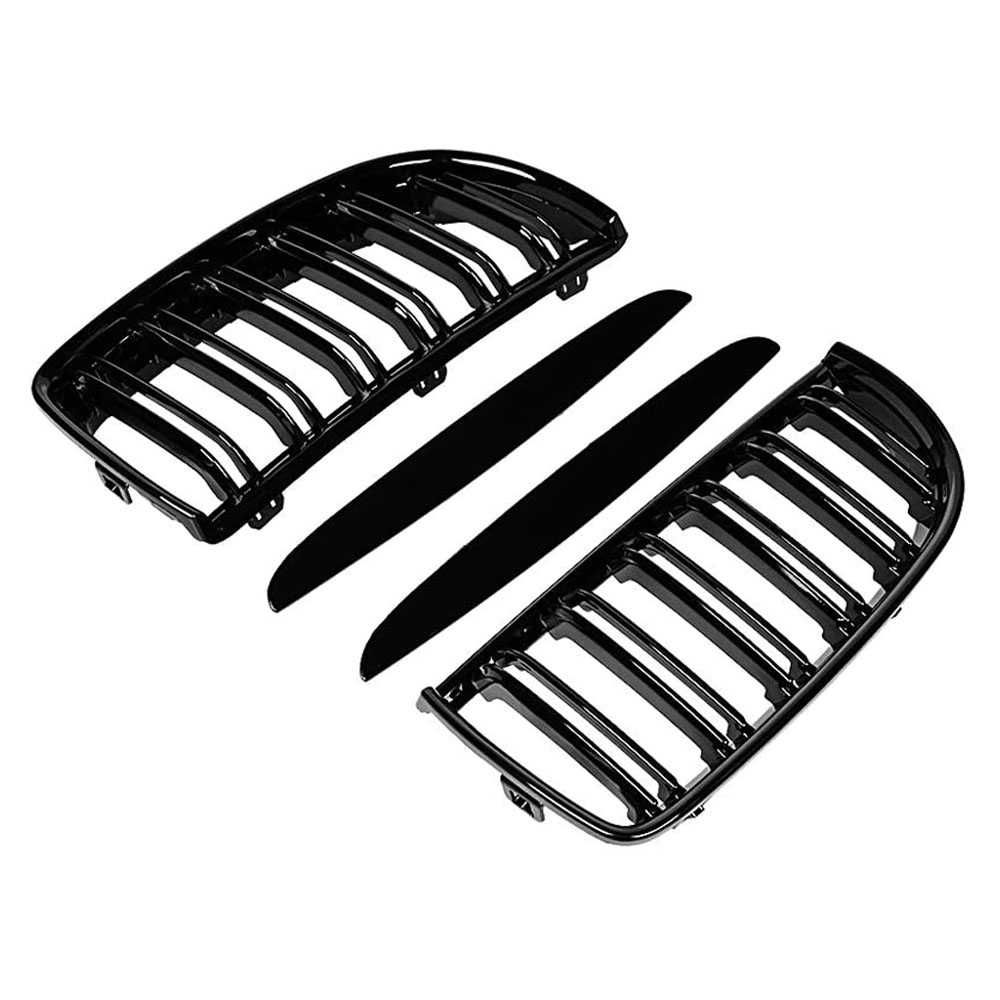 Set 2 grile duble M negru lucios BMW Seria 3 E90 E91 NFL 2005-2008