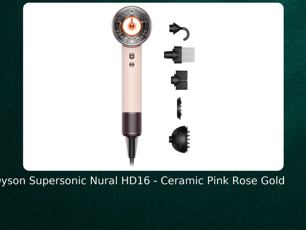 Dyson hd 16 Nural Supersonic Jasper.Blue.Red.Bronze.Patina.Pink