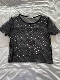 Top zara cu perle