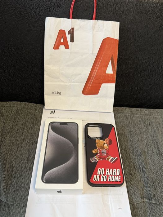 КАТО НОВ 256GB iPhone 15 Pro Max A1 Гаранция 2025г. Black / Черен