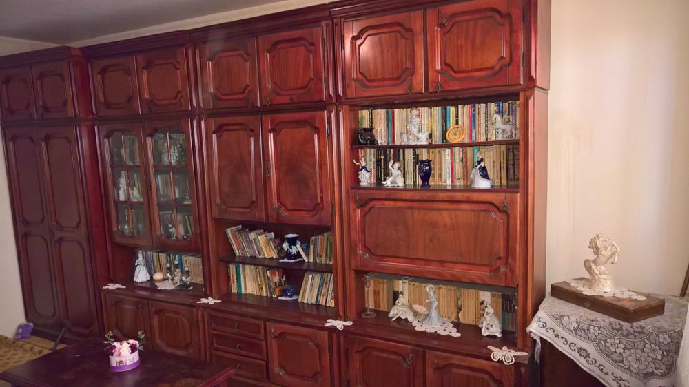 Biblioteca hol sufragerie stejar lemn masiv