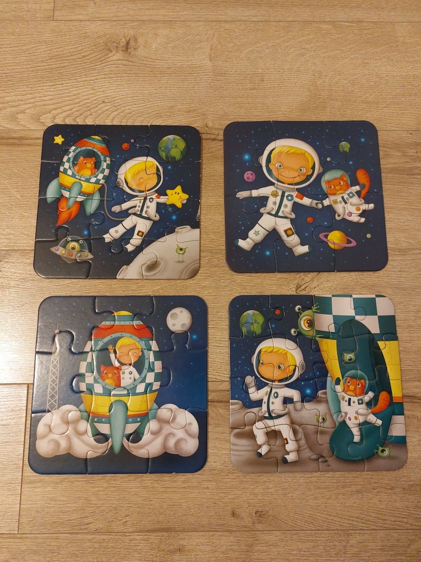 Puzzle astronaut 4 buc