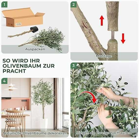 Măslin artificial 700 de frunze 180 cm verde