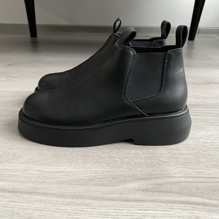 ZARA Chunky Кожени Боти/Ботуши
