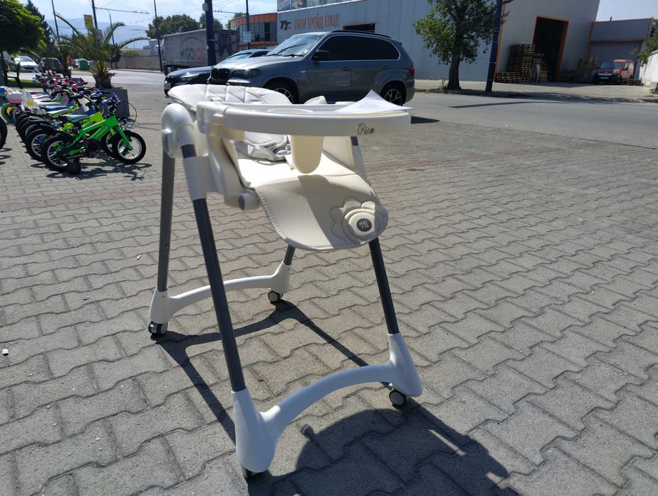 MONI Кожен стол за хранене RICO бял