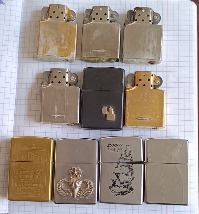 Винтажные зажигалки 7шт Zippo в коллекцию .