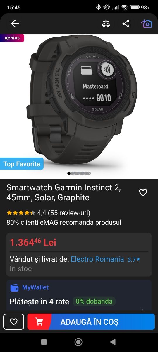 Smartwach Garmin Instinct Solar 2