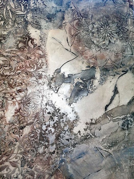 Картина от декоративна мазилка травертин