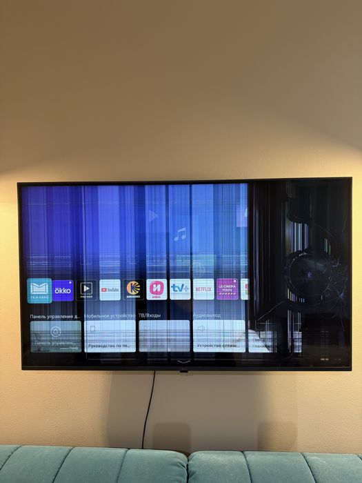 Телевизор LG 43” (разбит экран) — на запчасти / ремонт