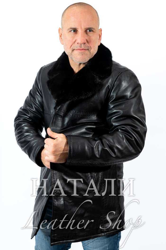 Мъжки кожух Дъглас с яка от Норка