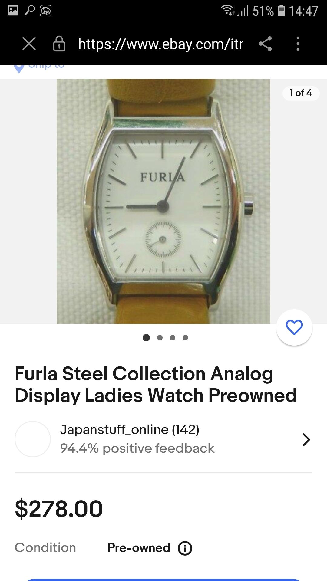 Superb ceas de dama Furla Steel Collection