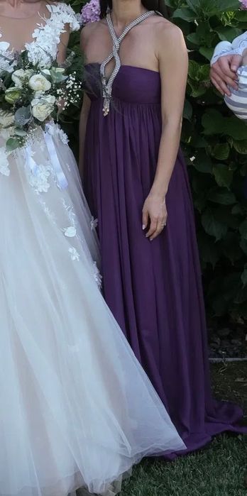 Rochie mov matase