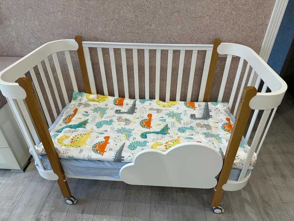 Кровать детская с люлькой Mommy lux с двумя матрасами