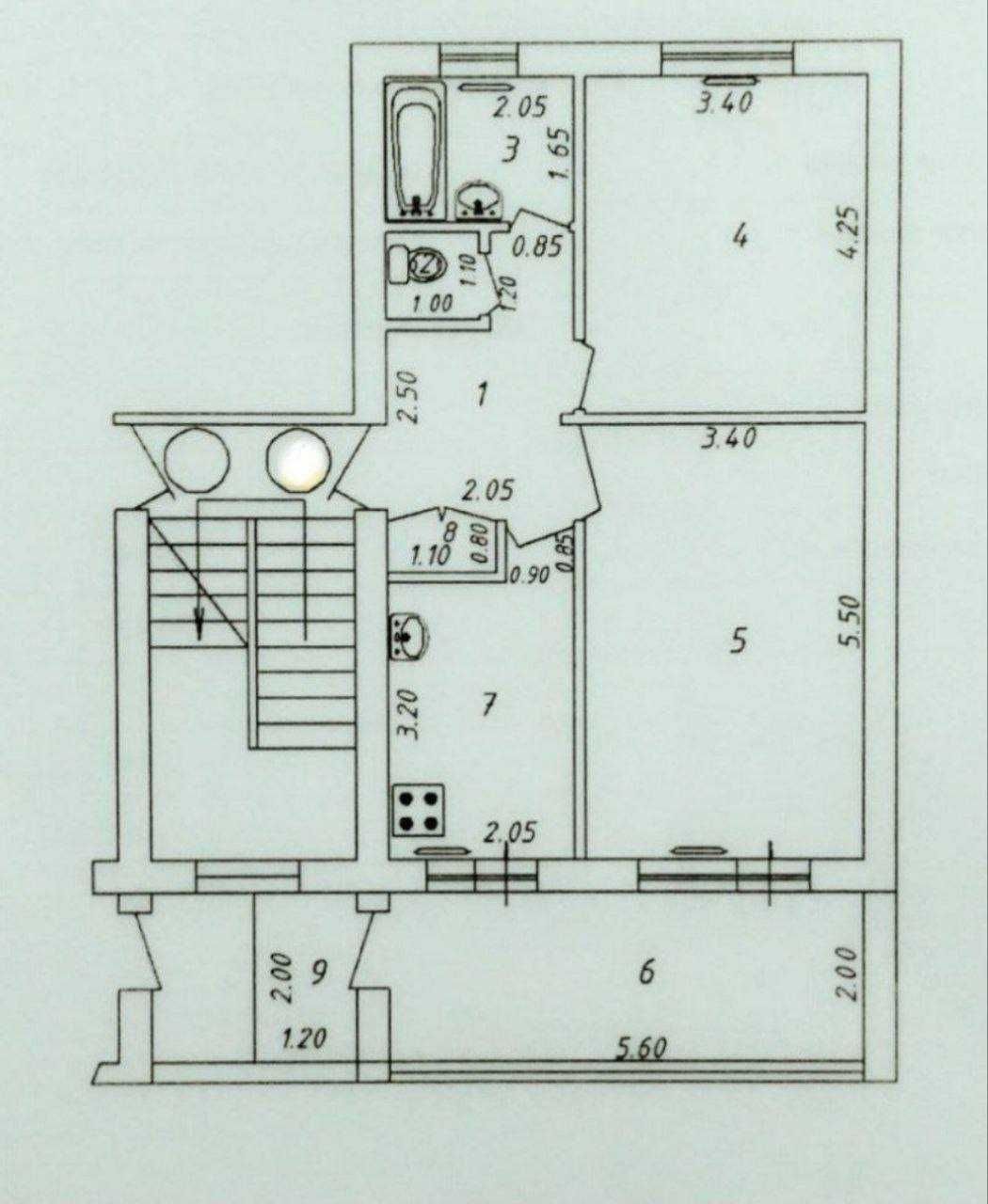 Парк Ашхабад IT-парк Авиагородок-22 2-комнатная 2/4 65 м² 77-серия