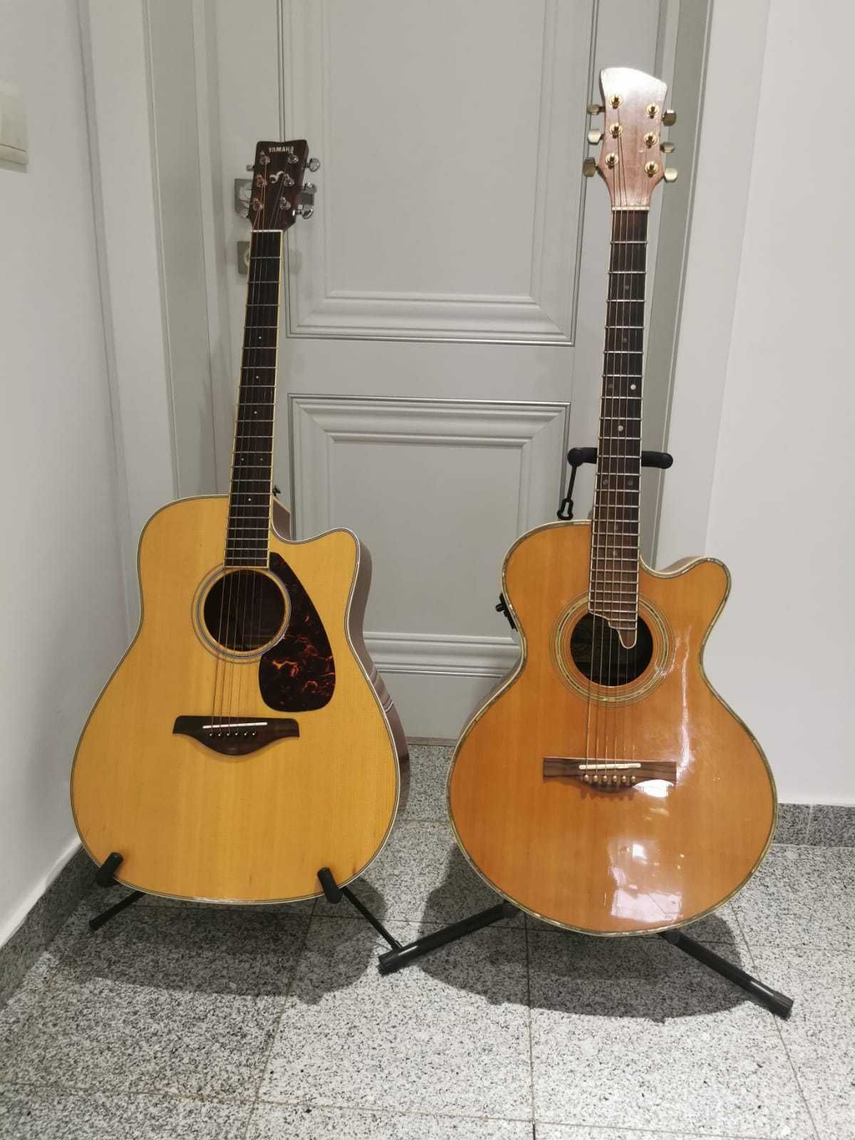 Chitară electro acustică Yamaha & Charvel Jackson, 1989 și 1968.