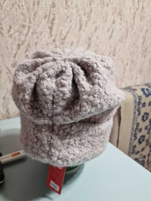 красивая тёплая шапка конверт