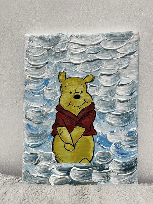 Tablou pentru camera copilului – Winnie, pictat manual