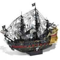 Промо! 3Д метален пъзел на кораб (карибски пирати) висок клас материал