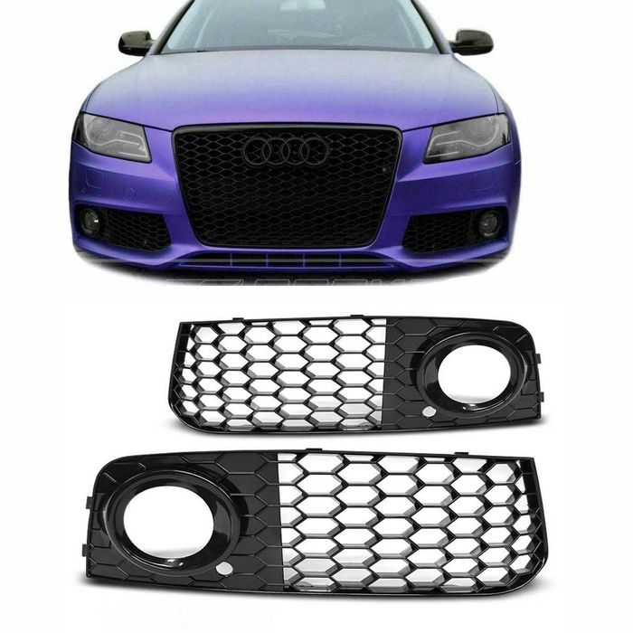Grila proiector AUDI A4 B8 (2008 - 2011) negru lucios NOU