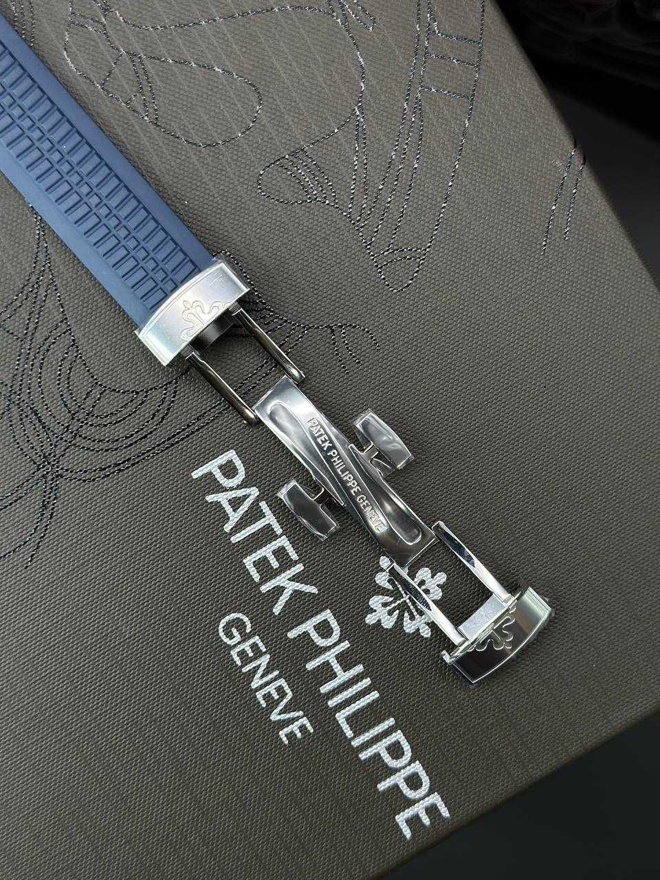 patek philippe aquanaut сребристо/синьо