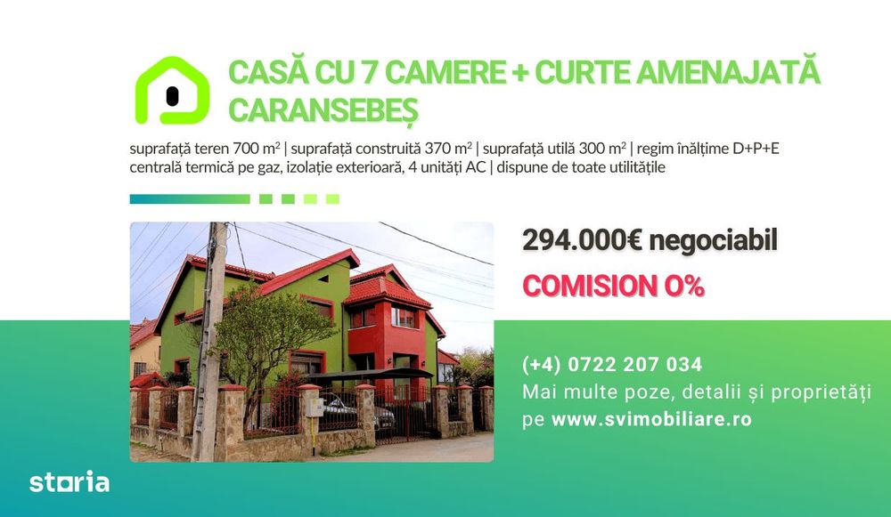 Comision 0 - Casa cu 7 camere in zona rezidentiala