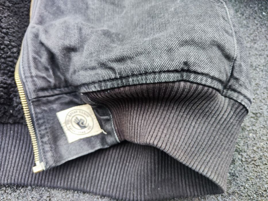 Geaca blugi Pull&Bear gluga imblanita M black