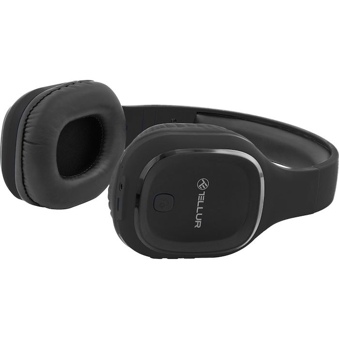 Casti Over-ear Bluetooth telefon,  Tellur Pulse, Microfon, Negru