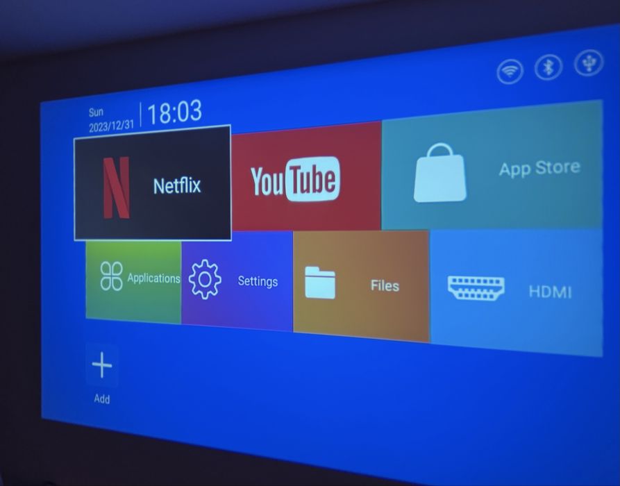 Videoproiector Portabil Suporta 4K 1080p,nou!