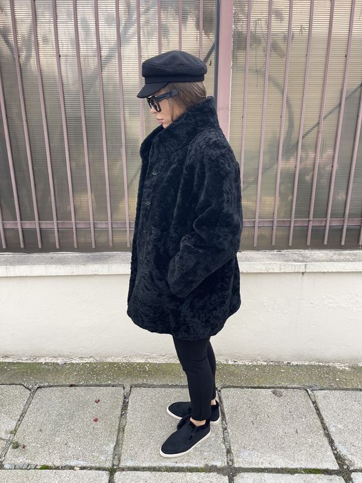 haina din blana Monton dore negru