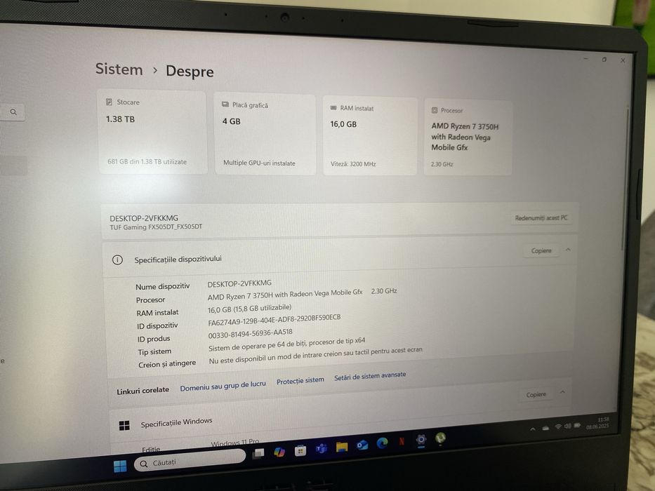 Laptop tuf gaming asus