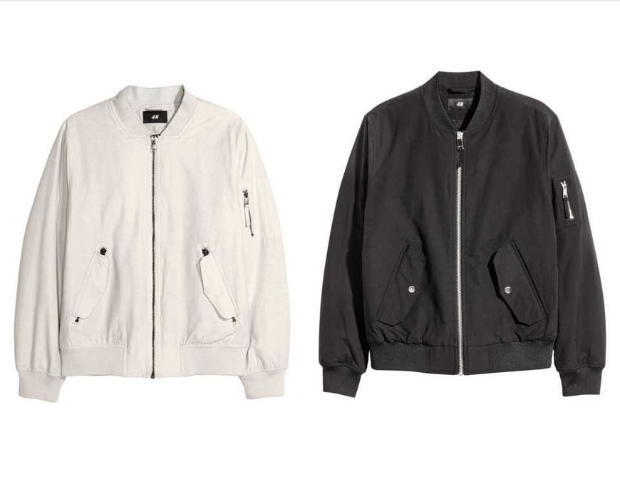 2 jachete bumbac H&M gri deschis  / negru, mar. M, noi